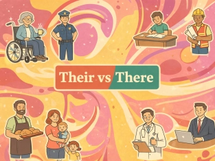 Illustration of Their vs There