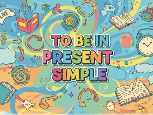 Illustration of Present simple forms of ‘to be’: am/is/are