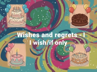 Illustration of Wishes and regrets - I wish/if only