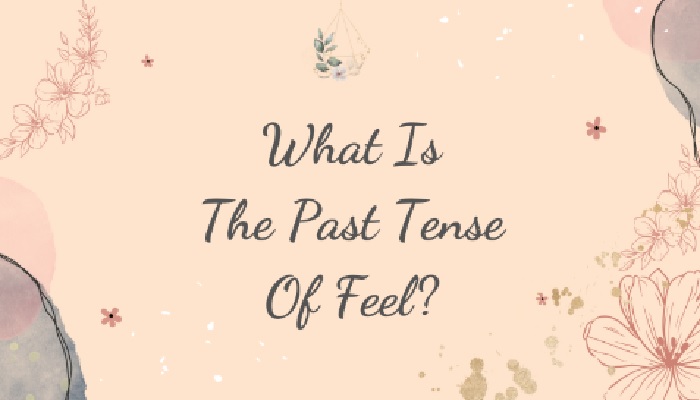 Past Tense Of Feel